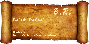 Baluh Rafael névjegykártya